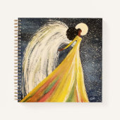 Mondlicht-Engel und Praegel-Engel-Spiral-Notebook Notizblock (Vorderseite)