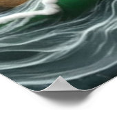 Mondlicht-Fischerei unter der Klippe Poster (Ecke)