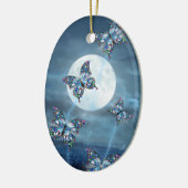 Mondlicht Flattern Keramik Ornament (Links)