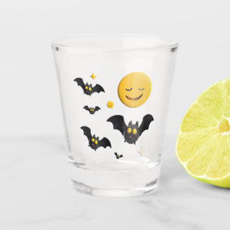 Mondlicht-Fledermäuse-Halloween-Shotglas Schnapsglas