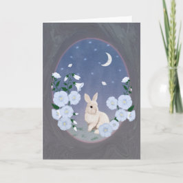 Mondlicht-Garten-Hase 5x7 Grußkarte Karte