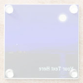 Mondlicht Glasuntersetzer (Rückseite)