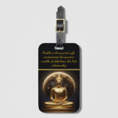 Mondlicht Goldener Buddha. Kunst der AI Gepäckanhänger (Vorderseite Vertikal)
