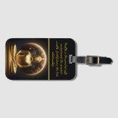 Mondlicht Goldener Buddha. Kunst der AI Gepäckanhänger (Vorderseite (Horizontal))