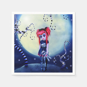 Mondlicht-Goth-Puppe Serviette