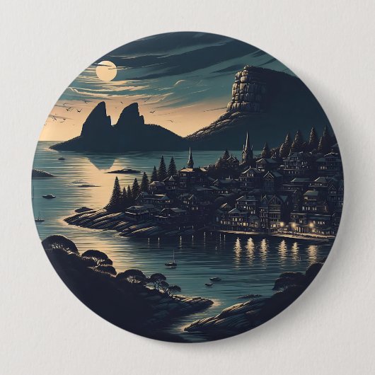 Mondlicht-Hafen Button (Vorderseite)