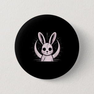Mondlicht-Häschen Nge Alt-Kaninchen-Horror-Hexe Mo Button