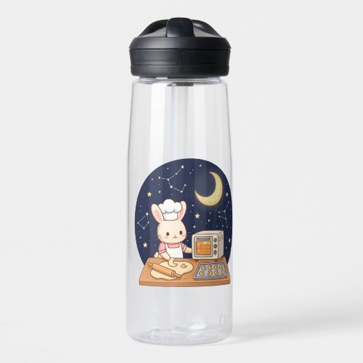 Mondlicht-Hasen-Bäckerei Trinkflasche (Vorne)