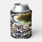 Mondlicht-Heiligkeit ein schlummernder Wolf Dosenkühler (Kanne Vorderseite)