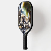 Mondlicht-Heiligkeit ein schlummernder Wolf Pickleball Schläger (Links)