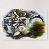 Mondlicht-Heiligkeit ein schlummernder Wolf Puzzle (Horizontal)