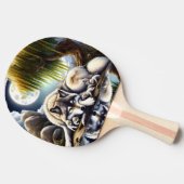 Mondlicht-Heiligkeit ein schlummernder Wolf Tischtennis Schläger (Seitenansicht)