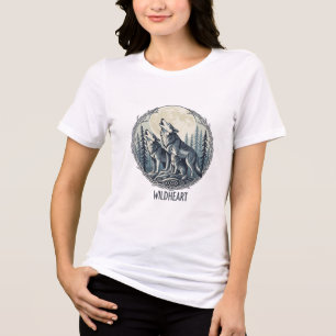 Mondlicht-Heul-Wolf-Familien-T-Shirt Tri-Blend Shirt
