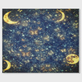 Mondlicht Himmel Mond Geschenkpapier (Flach)