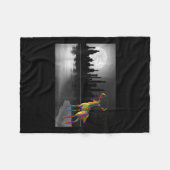 Mondlicht Hirsche Umweltschutz Tier Pro Fleecedecke (Vorderseite (Horizontal))