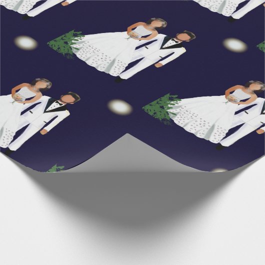 Mondlicht-Hochzeit Geschenkpapier (Ecke)