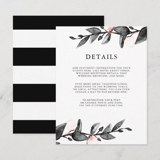 Mondlicht | Hochzeitsgast - Umzäunung Einladung (Vorne/Hinten)