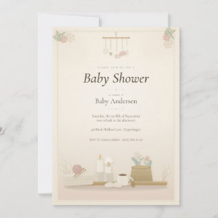 Mondlicht-Hygge-Einladung zur Babyparty
