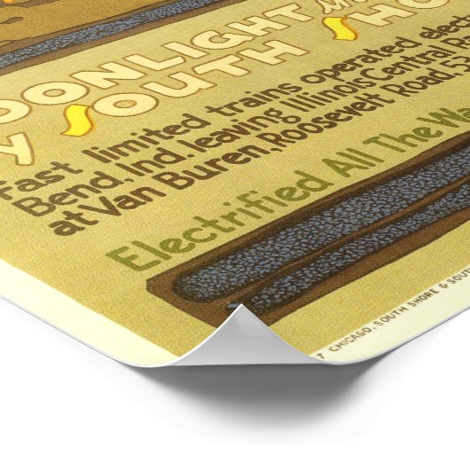 Mondlicht in Duneland Poster (Ecke)