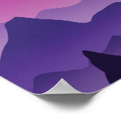 Mondlicht in Lila Bergen Poster (Ecke)