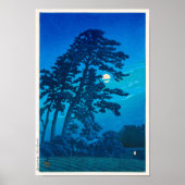 Mondlicht in Magome, Hasui Kawase, Woodcut Poster (Vorne)