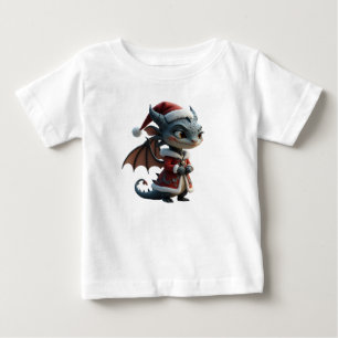 Mondlicht-Keksdieb – Der graue Weihnachtsdrache. Baby T-shirt