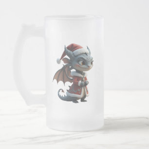 Mondlicht-Keksdieb – Der graue Weihnachtsdrache. Mattglas Bierglas