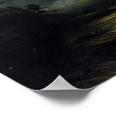 Mondlicht - Landschaft - Noweigan-Fjord Poster (Ecke)