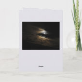 Mondlicht leuchtet auf Wolken Foto Leere Karte (Rückseite)