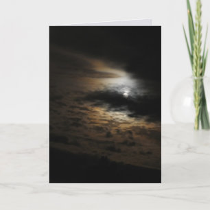 Mondlicht leuchtet auf Wolken Foto Leere Karte
