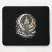 Mondlicht-Magie-schwarzer Hintergrund Mousepad (Vorne)