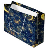 Mondlicht Magischer Mond Große Geschenktüte (Vorderseite Schrägansicht)