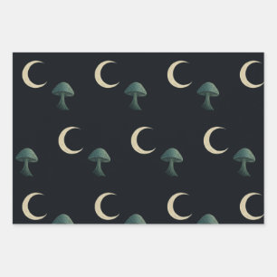 Mondlicht-Maskerade Elegantes Halloween Geschenkpapier Set