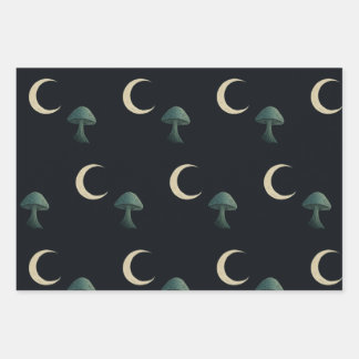 Mondlicht-Maskerade Elegantes Halloween Geschenkpapier Set