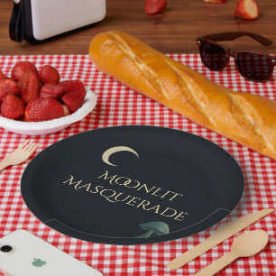 Mondlicht-Maskerade Elegantes Halloween Pappteller