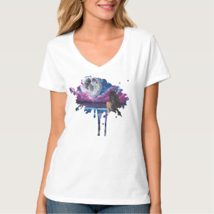 Mondlicht-Meerjungfrau-Handarbeit  T-Shirt
