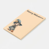 Mondlicht-Mischief — Ein rustikaler Halloween-Char Post-it Klebezettel (angewinkelt)