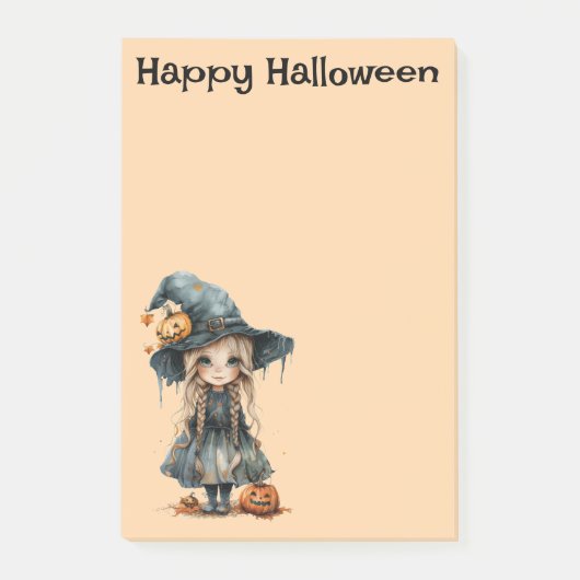 Mondlicht-Mischief — Ein rustikaler Halloween-Char Post-it Klebezettel (Vorderseite)