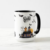 Mondlicht-Mischief schwarz & weiß Tasse (VorderseiteRechts)