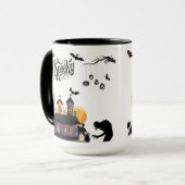 Mondlicht-Mischief schwarz & weiß Tasse (Vorderseite Links)