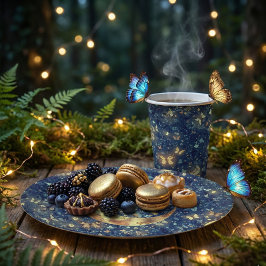 Mondlicht-Mitternachts-Schmetterlings-Party Pappbecher