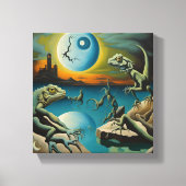 Mondlicht-Nächte mit Lizard-Firmen Leinwanddruck (Vorderseite)