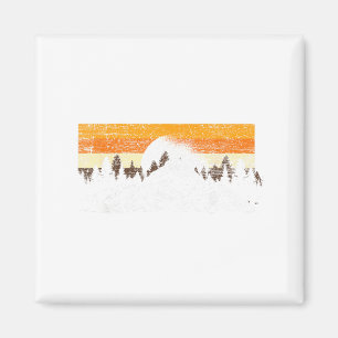 Mondlicht Natur Bäume Berge Retro Wandern Magnet