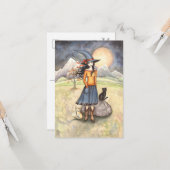 Mondlicht Night Halloween Postkarte (Vorderseite/Rückseite Beispiel)