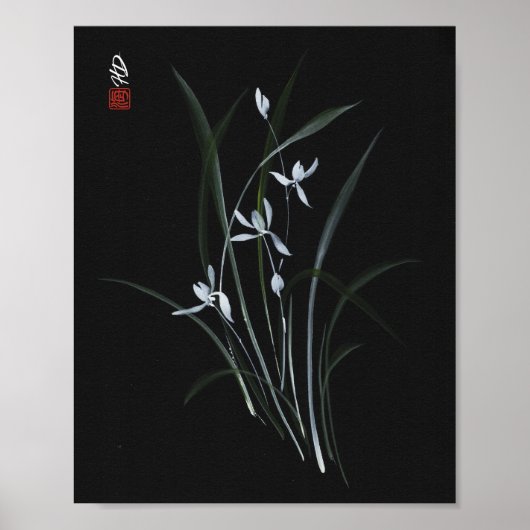 Mondlicht-Orchidee Poster (Vorne)