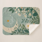 Mondlicht: Pastellblumen und Halbmond Sherpadecke (Vorderseite (Horizontal))