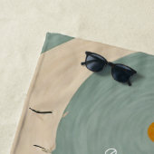 Mondlicht: Pastellblumen und Halbmond Strandtuch (Beispiel)