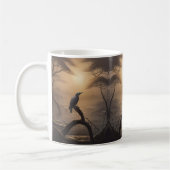 Mondlicht-Perle: Ein weicher Vogel in Twilight Kaffeetasse (Links)
