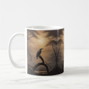 Mondlicht-Perle: Ein weicher Vogel in Twilight Kaffeetasse