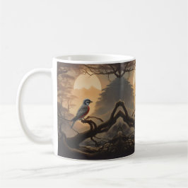 Mondlicht-Perle: Ein weicher Vogel in Twilight Kaffeetasse